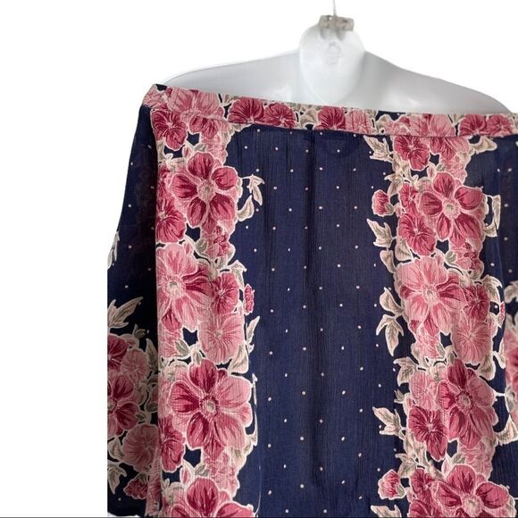 Francesca Floral Polka Dot Off Shoulder Batwing Top - Picture 15 of 16